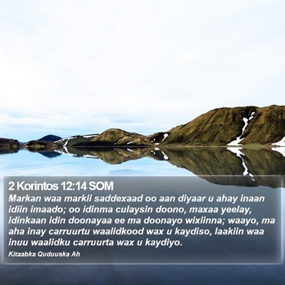 2 Korintos 12:14 SOM Bible Verse Image