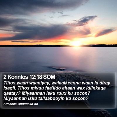 2 Korintos 12:18 SOM Bible Verse Image