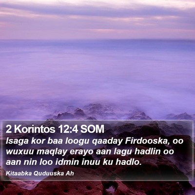 2 Korintos 12:4 SOM Bible Verse Image