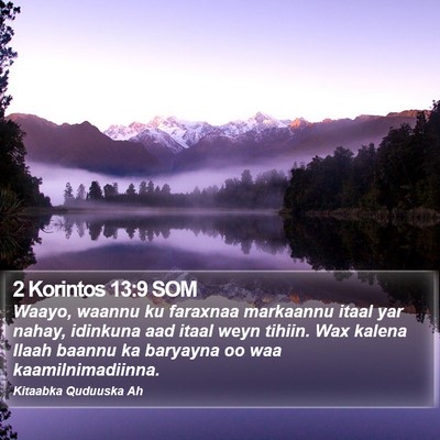 2 Korintos 13:9 SOM Bible Verse Image
