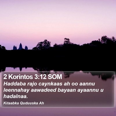 2 Korintos 3:12 SOM Bible Verse Image