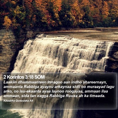 2 Korintos 3:18 SOM Bible Verse Image