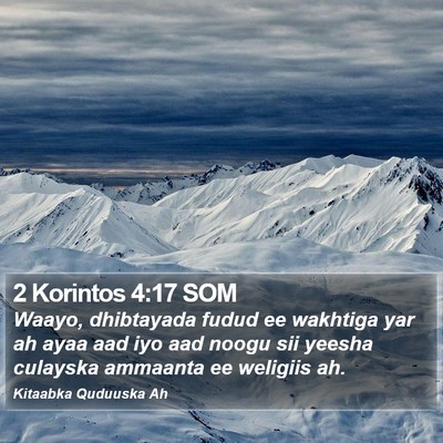 2 Korintos 4:17 SOM Bible Verse Image