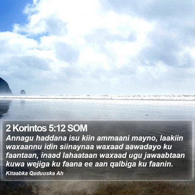 2 Korintos 5:12 SOM Bible Verse Image