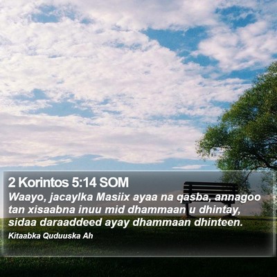2 Korintos 5:14 SOM Bible Verse Image