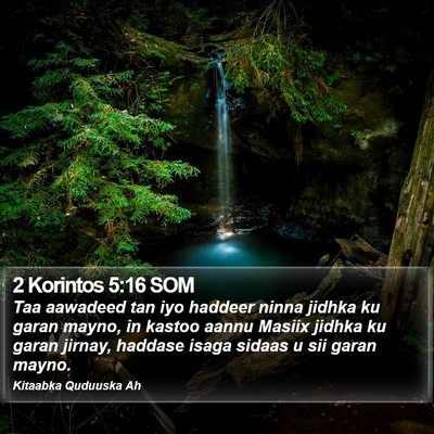 2 Korintos 5:16 SOM Bible Verse Image