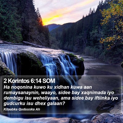 2 Korintos 6:14 SOM Bible Verse Image