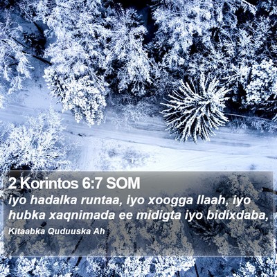 2 Korintos 6:7 SOM Bible Verse Image