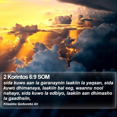 2 Korintos 6:9 SOM Bible Verse Image