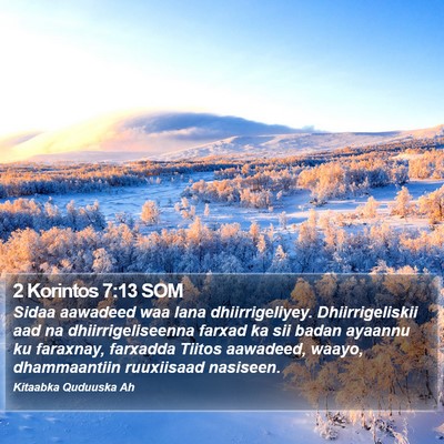 2 Korintos 7:13 SOM Bible Verse Image