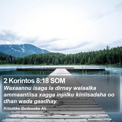 2 Korintos 8:18 SOM Bible Verse Image