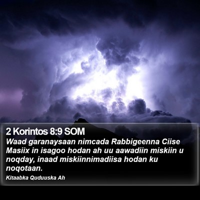 2 Korintos 8:9 SOM Bible Verse Image