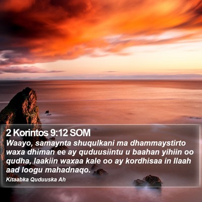 2 Korintos 9:12 SOM Bible Verse Image
