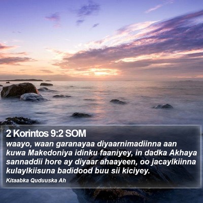2 Korintos 9:2 SOM Bible Verse Image