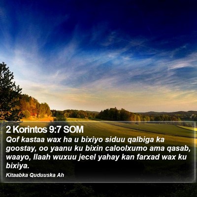 2 Korintos 9:7 SOM Bible Verse Image
