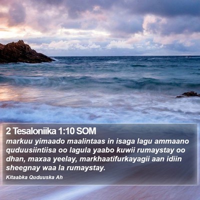 2 Tesaloniika 1:10 SOM Bible Verse Image