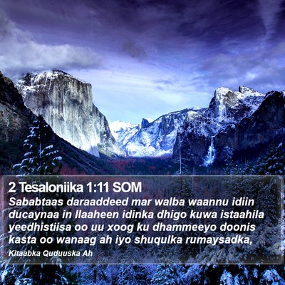 2 Tesaloniika 1:11 SOM Bible Verse Image