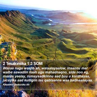 2 Tesaloniika 1:3 SOM Bible Verse Image