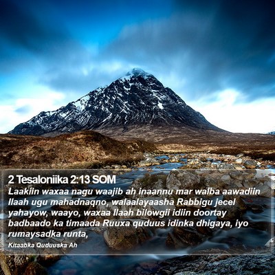 2 Tesaloniika 2:13 SOM Bible Verse Image