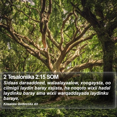 2 Tesaloniika 2:15 SOM Bible Verse Image