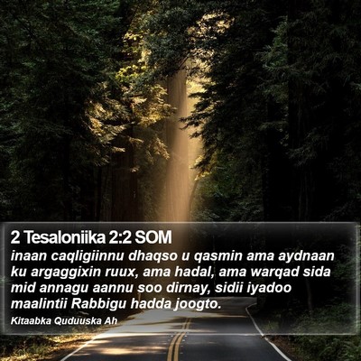 2 Tesaloniika 2:2 SOM Bible Verse Image
