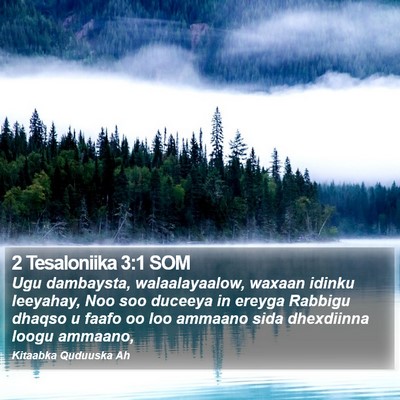 2 Tesaloniika 3:1 SOM Bible Verse Image