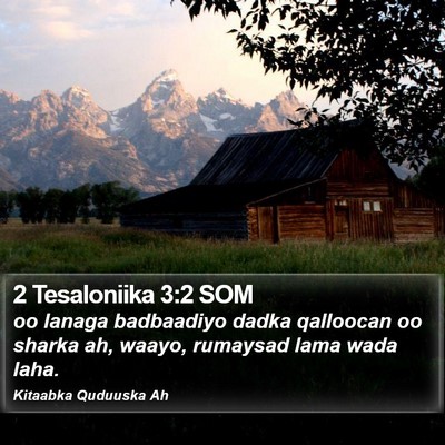 2 Tesaloniika 3:2 SOM Bible Verse Image