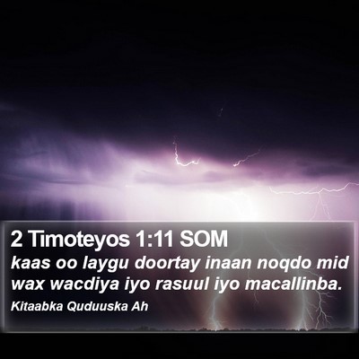 2 Timoteyos 1:11 SOM Bible Verse Image