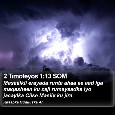 2 Timoteyos 1:13 SOM Bible Verse Image