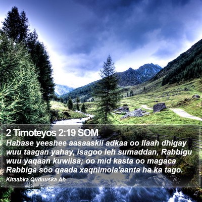 2 Timoteyos 2:19 SOM Bible Verse Image
