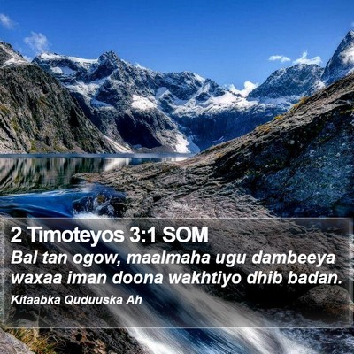 2 Timoteyos 3:1 SOM Bible Verse Image