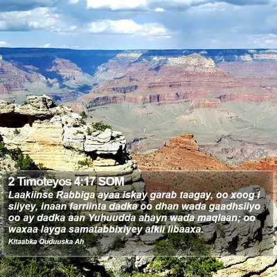 2 Timoteyos 4:17 SOM Bible Verse Image