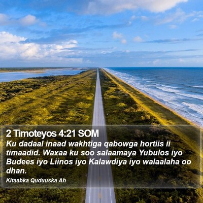 2 Timoteyos 4:21 SOM Bible Verse Image