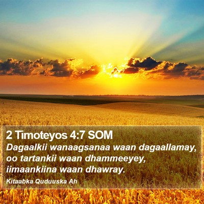 2 Timoteyos 4:7 SOM Bible Verse Image