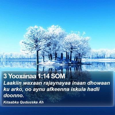 3 Yooxanaa 1:14 SOM Bible Verse Image
