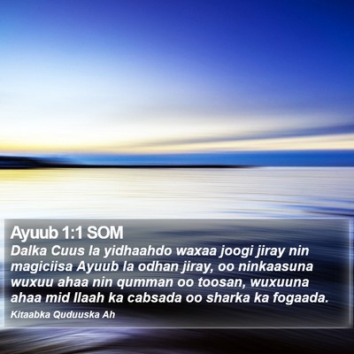 Ayuub 1:1 SOM Bible Verse Image