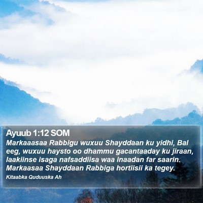 Ayuub 1:12 SOM Bible Verse Image