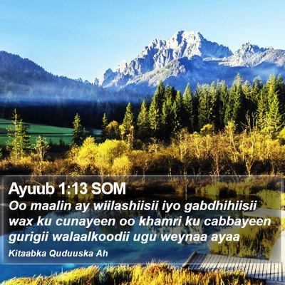 Ayuub 1:13 SOM Bible Verse Image