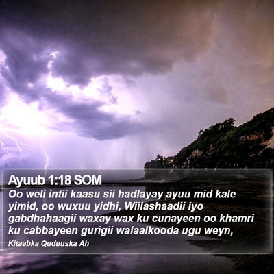 Ayuub 1:18 SOM Bible Verse Image