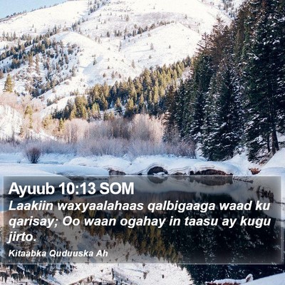 Ayuub 10:13 SOM Bible Verse Image