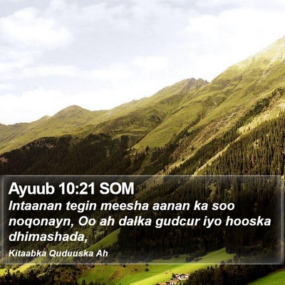 Ayuub 10:21 SOM Bible Verse Image