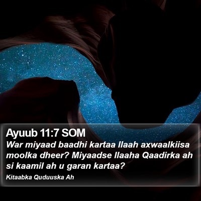 Ayuub 11:7 SOM Bible Verse Image