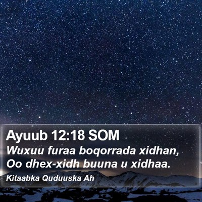 Ayuub 12:18 SOM Bible Verse Image