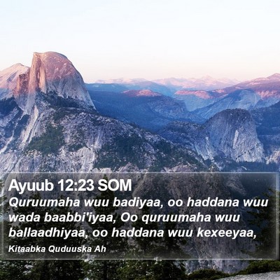 Ayuub 12:23 SOM Bible Verse Image