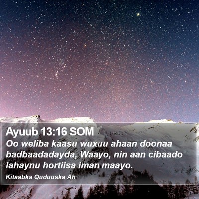 Ayuub 13:16 SOM Bible Verse Image