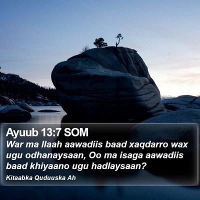 Ayuub 13:7 SOM Bible Verse Image