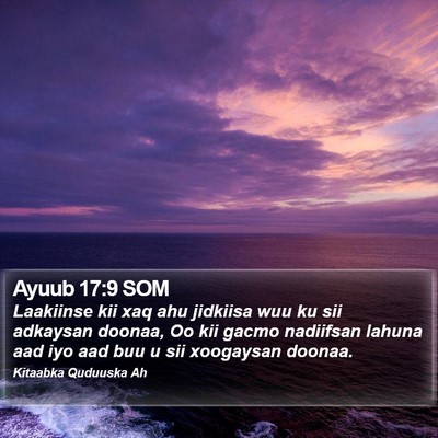 Ayuub 17:9 SOM Bible Verse Image