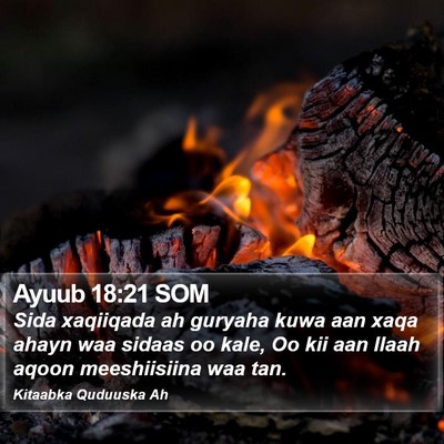Ayuub 18:21 SOM Bible Verse Image