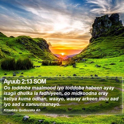Ayuub 2:13 SOM Bible Verse Image