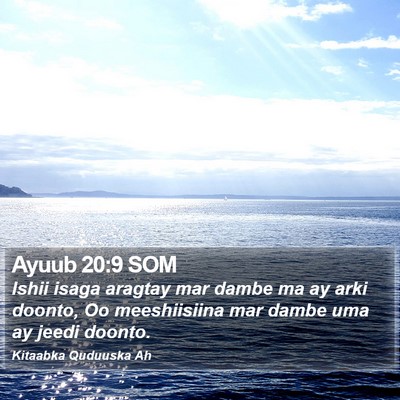 Ayuub 20:9 SOM Bible Verse Image